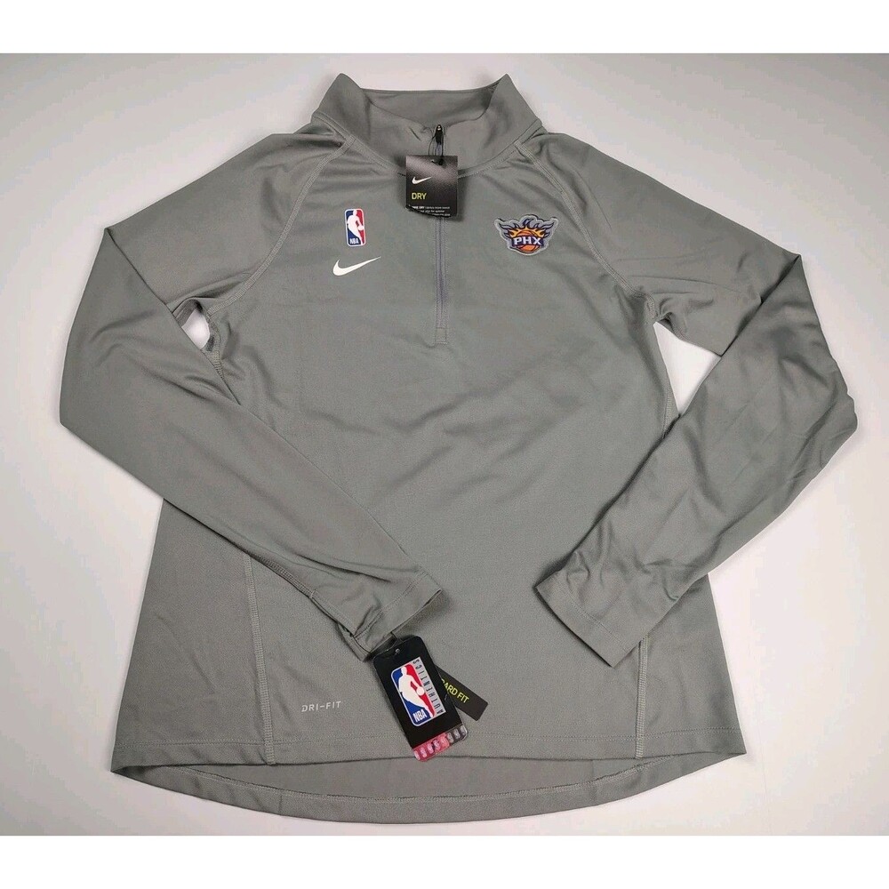 NIKE Dri-Fit Phoenix Suns Long Sleeve 1/4 Zip Pullover NBA Basketball Women's M